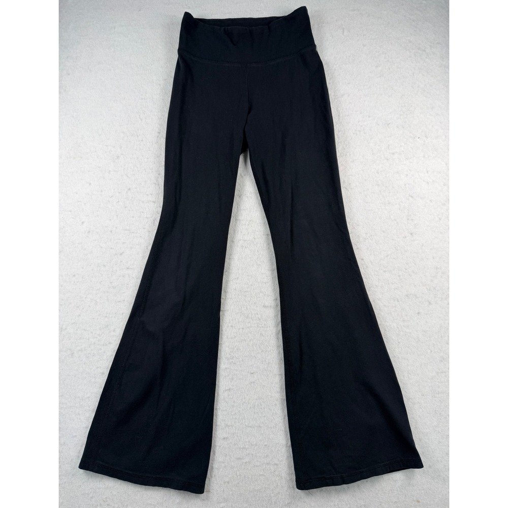 Abercrombie Kids Girls 9/10 Black Flare Leggings Y2K Yoga Pants Cotton Blend